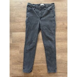Madewell Women's 10" High Rise Skinny Jeans Black Size 30